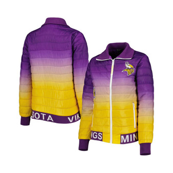 Women's Purple, Gold Minnesota Vikings Color Block Full-Zip Puffer Jacket