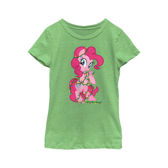 Girl's My Little Pony: Friendship is Magic Pinkie Pie Christmas Lights  Child T-Shirt