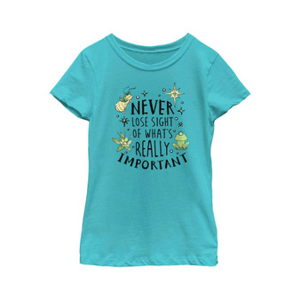 Girl's The Princess and the Frog Never Lose Sight Quote  Child T-Shirt