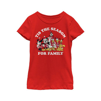 Girl's Mickey & Friends Season For Family  Child T-Shirt