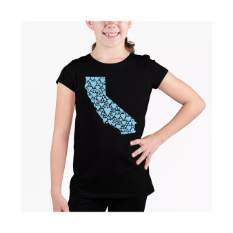 Big Girl's Word Art T-shirt - California Hearts