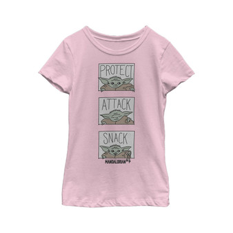 Girl's Star Wars: The Mandalorian The Child Protect Attack Snack Child T-Shirt