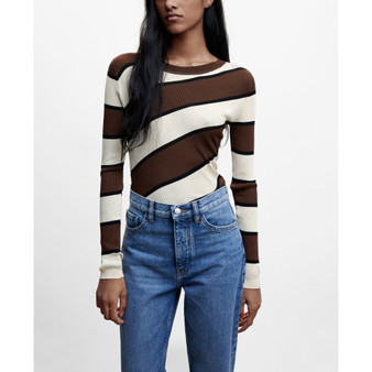 Women's Striped Rib Sweater
