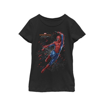 Girl's Spider-Man: Far From Home Web Shatter  Child T-Shirt