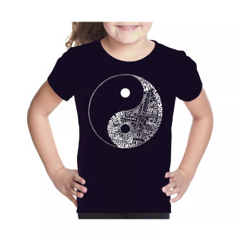 Big Girl's Word Art T-shirt - YIN YANG