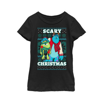 Girl's Monsters Inc. Mike and Sully Scary Christmas  Child T-Shirt