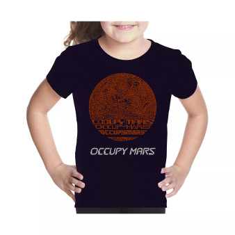 Big Girl's Word Art T-shirt - Occupy Mars