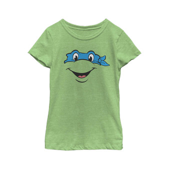Girl's Teenage Mutant Ninja Turtles Leonardo Face  Child T-Shirt