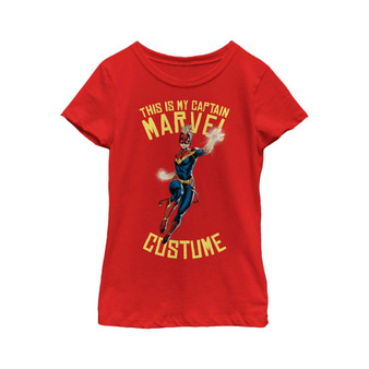 Girl's Halloween This is my Captain Marvel Costume Child T-Shirt