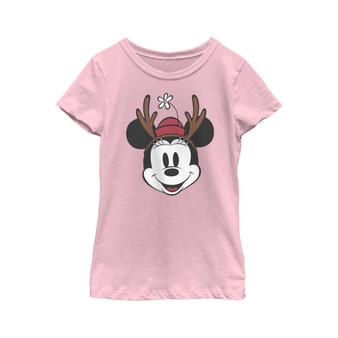 Girl's Minnie Mouse Christmas Reindeer Antlers  Child T-Shirt