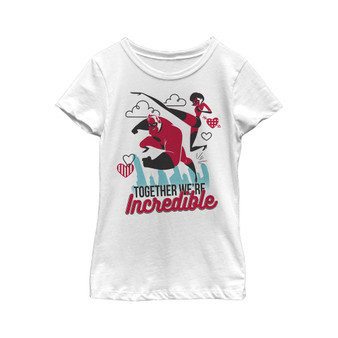 Girl's The Incredibles Valentine Together We're Incredible  Child T-Shirt