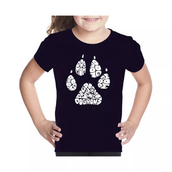 Big Girl's Word Art T-shirt - Dog Mom