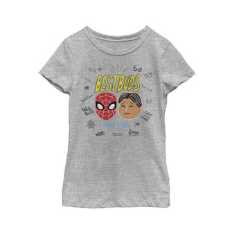 Girl's Spider-Man: Far From Home Best Buds Word Scatter Child T-Shirt