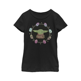 Girl's Star Wars: The Mandalorian Grogu Easter Egging Around  Child T-Shirt