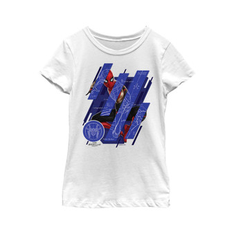 Girl's Spider-Man: No Way Home Suit Blueprint Panels Child T-Shirt
