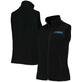 Women's Carolina Panthers Black Houston Fleece Full-Zip Vest