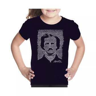 Big Girl's Word Art T-shirt - EDGAR ALLEN POE - THE RAVEN