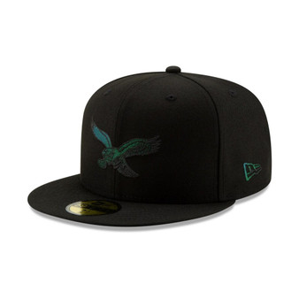 Men's Black Philadelphia Eagles Historic Color Dim 59FIFTY Fitted Hat