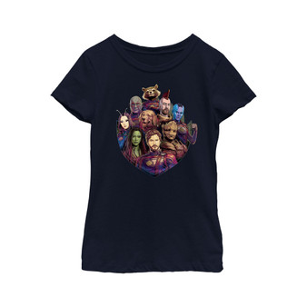 Girl's Guardians of the Galaxy Vol. 3 Group Badge Child T-Shirt