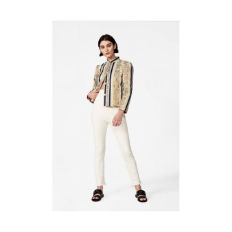 Women's Magic Jacket in Striped Brocade & Titian Twill