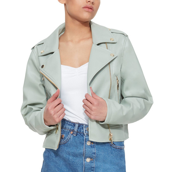 Women's Long-Sleeve Moto Bomber Jacket