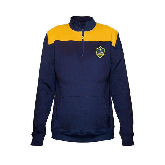 Women's Navy LA Galaxy Plus Size 1/4-Zip Pullover Jacket