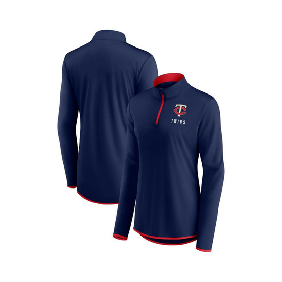 Women's Branded Navy Minnesota Twins Worth The Drive Quarter-Zip Jacket