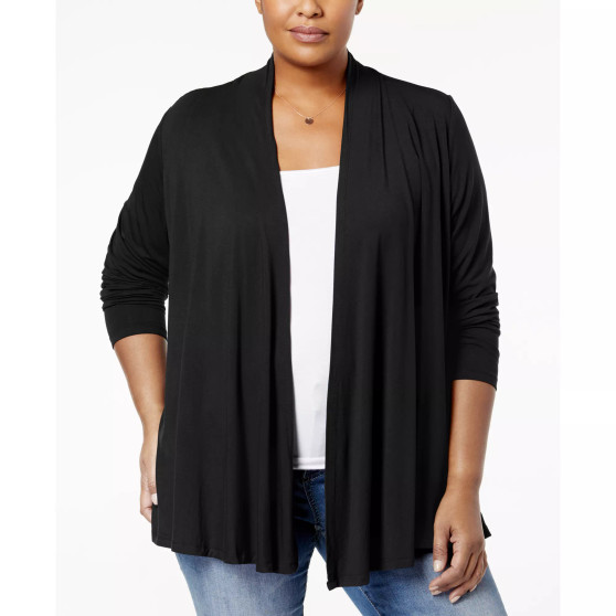 Plus Size Open-Front Cardigan, Created for Macy's