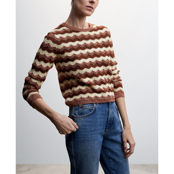 Women's Openwork Lurex Sweater