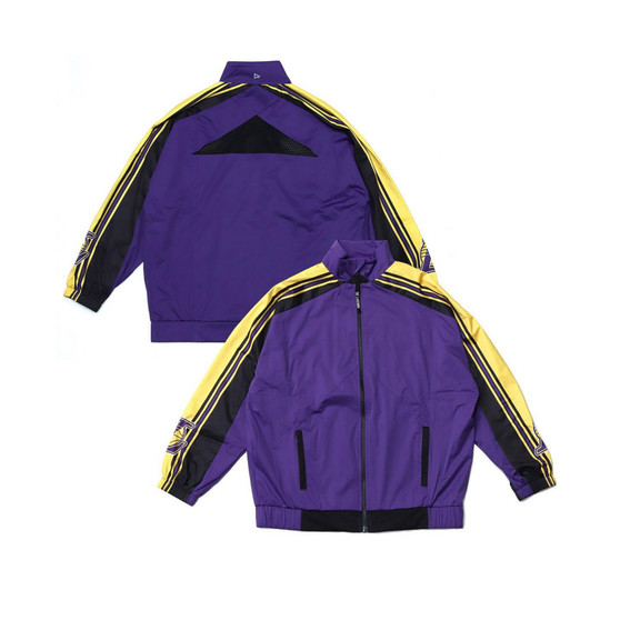Women's Purple Los Angeles Lakers Throwback Team Full-Zip Windbreaker Jacket