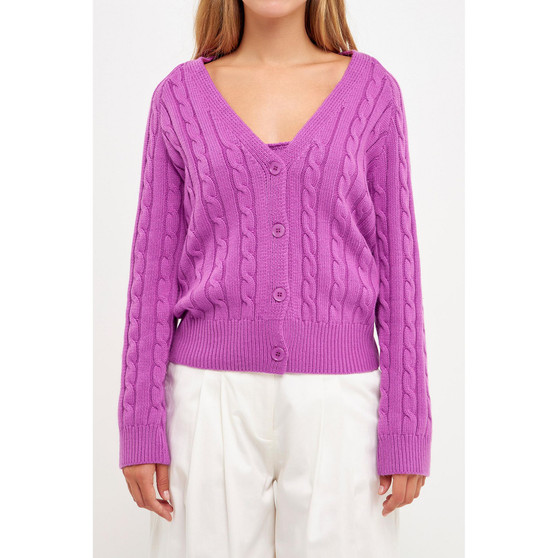 Women's Cable Knit Cardigan