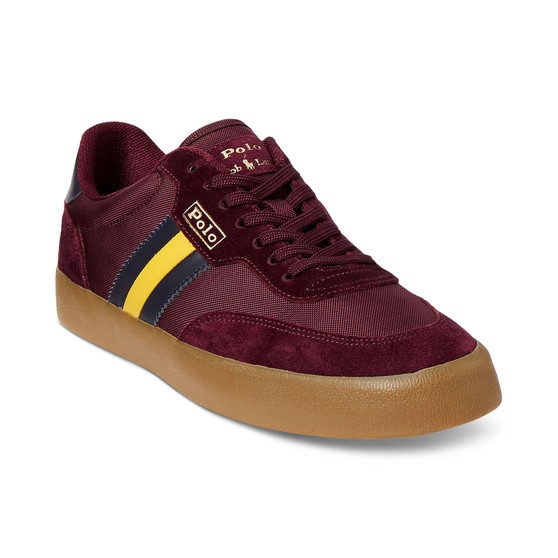 Men's Court Suede-Paneled Low-Top Sneaker