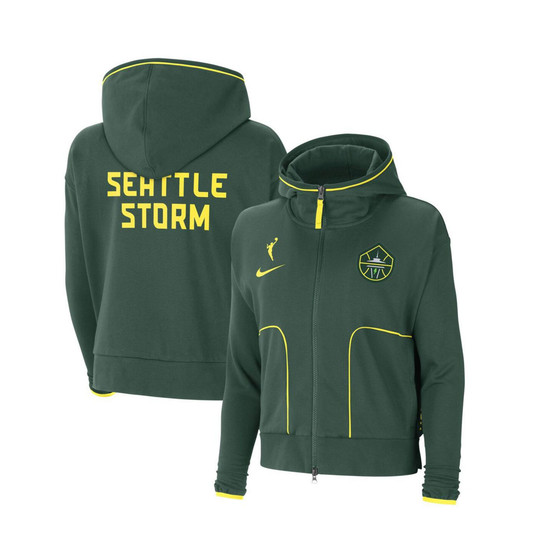 Women's Green Seattle Storm Full-Zip Knit Jacket