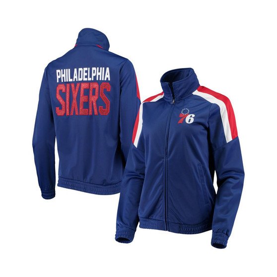 Women's Royal Philadelphia 76ers Jump Shot Full-Zip Track Jacket