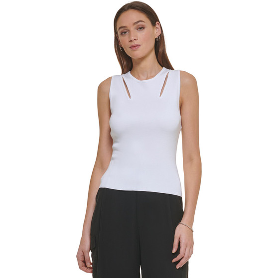 Women's Cutout Sleeveless Sweater-Knit Top