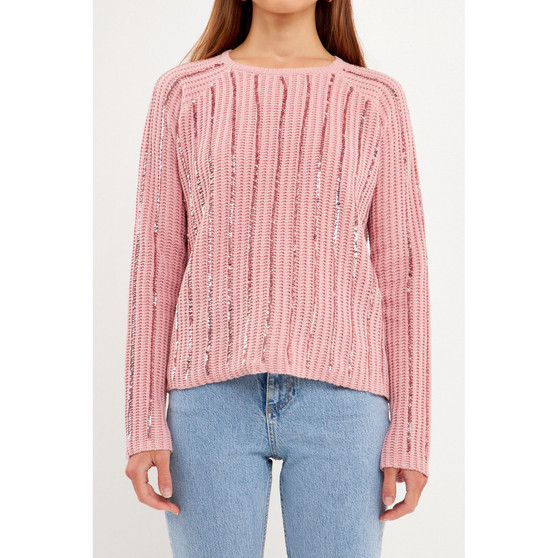 Women's Sequins Detail Sweater