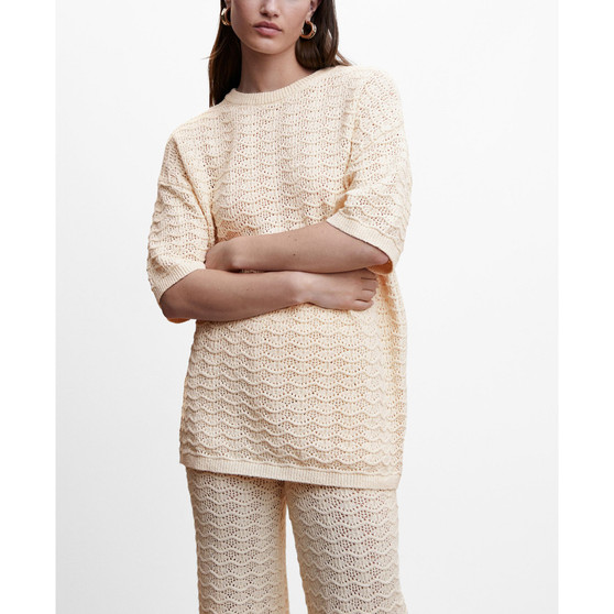 Women's Oversize Short Sleeve Sweater