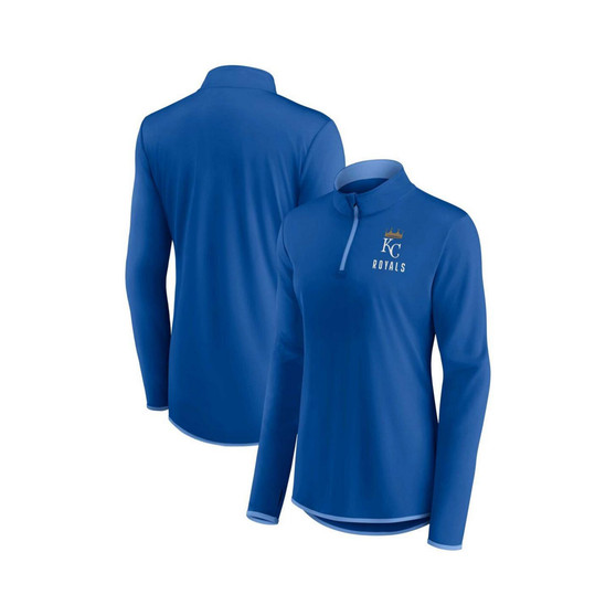 Women's Branded Royal Kansas City Royals Worth The Drive Quarter-Zip Jacket