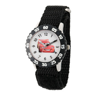 Disney Cars Lightning McQueen Boys' Stainless Steel Time Teacher Watch