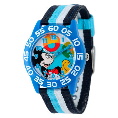 Disney Mickey Mouse Boys' Blue Plastic Time Teacher Watch