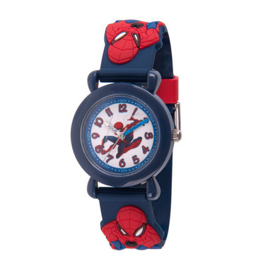 Marvel Spider-Man Boys' Blue Plastic Time Teacher Watch