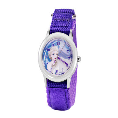 Girl's Disney Frozen 2 Elsa Purple Nylon Strap Watch 32mm