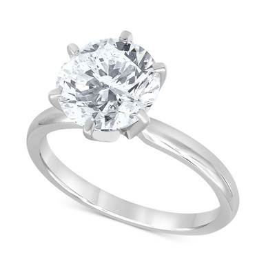 Diamond (3 ct. t.w.) Solitaire Engagement Ring in 14K White Gold