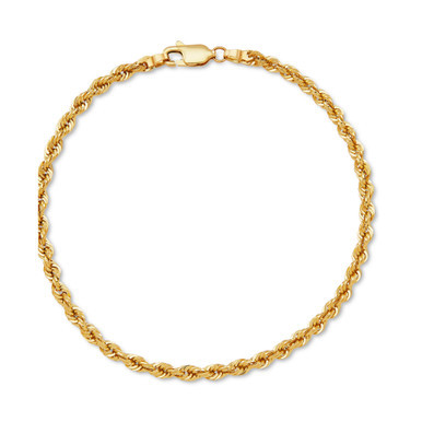 Rope Link Chain Bracelet in 14k Gold