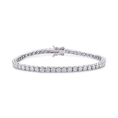 Lab-Created Moissanite Tennis Bracelet (5-1/10 ct. t.w.) in Sterling Silver