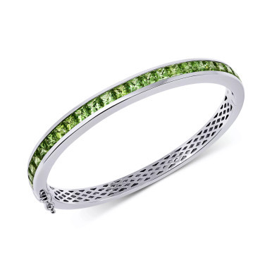 Gemstone Bangle Bracelet (8 ct. t.w.) in Sterling Silver