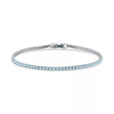Black Cubic Zirconia Tennis Bracelet in Sterling Silver (Also in White, Purple, Pink, Aqua, & Green), Created for Macy's