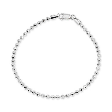 Beaded Chain Bracelet in Sterling Silver, Created for Macy's