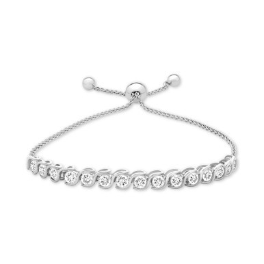 Lab-Created White Sapphire Bolo Bracelet (3-7/8 ct. t.w.) in Sterling Silver