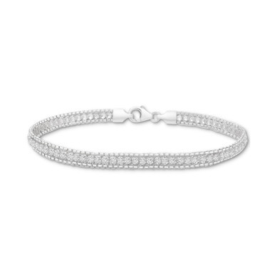Cubic Zirconia Tennis Bracelet in Sterling Silver